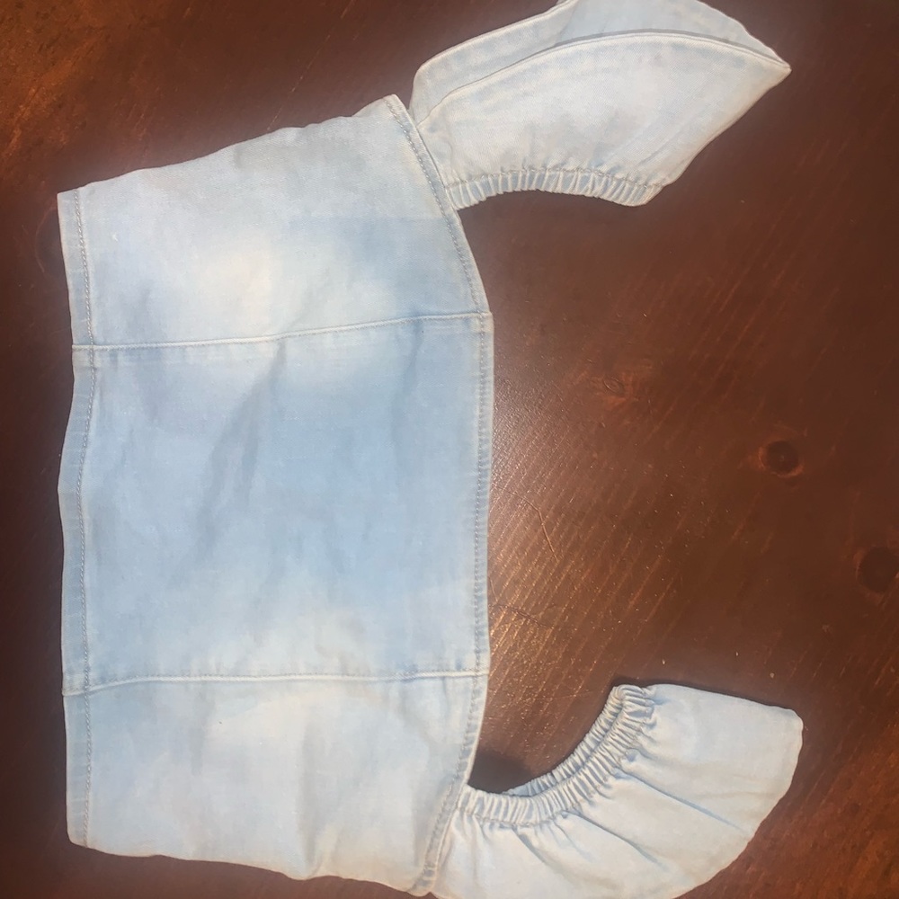 Vici denim crop top